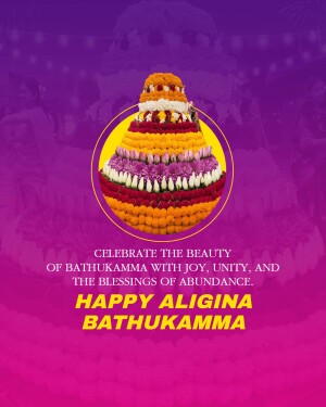 Colorful Bathukamma arrangement with floral decorations