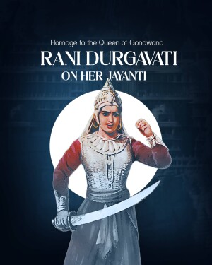 Portrait of Rani Durgavati, a Gondwana queen