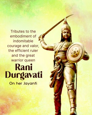 Portrait of Rani Durgavati, a warrior queen of Gondwana