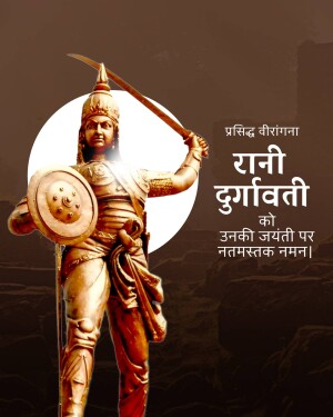 Statue of Rani Durgavati, a Gond queen and warrior