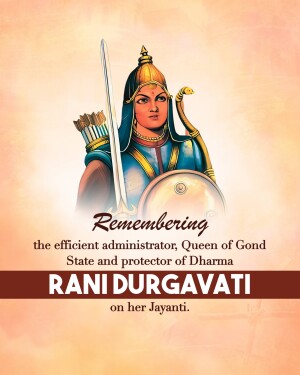 Rani Durgavati Jayanti festival graphic