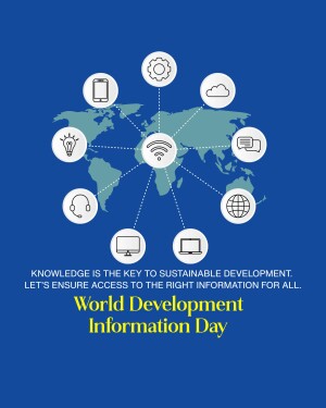 World Information Day graphic with global network icons