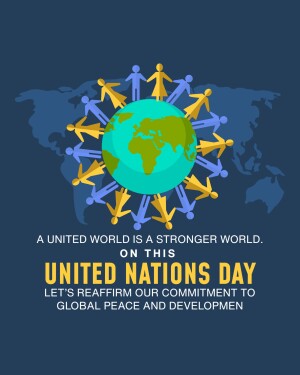 Illustration of people around the globe celebrating United Nations Day.