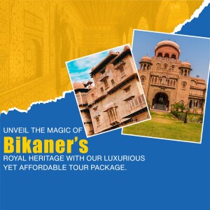 Image of Bikaner Fort and Palace promoting a luxury tour package.