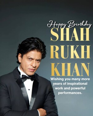Shah Rukh Khan birthday wish graphic