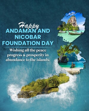 Andaman and Nicobar Foundation Day greeting with island imagery
