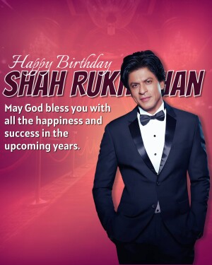 Birthday greeting for Shah Rukh Khan