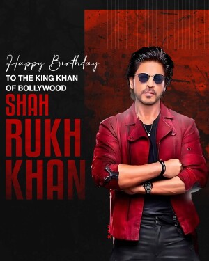 Shah Rukh Khan birthday tribute graphic