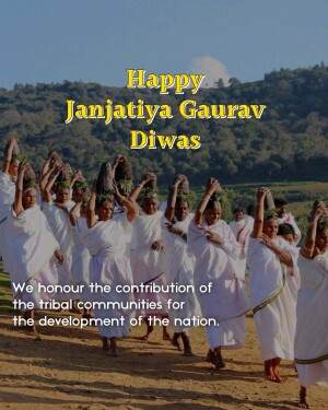 Group of tribal women celebrating Janjatiya Gaurav Diwas with a traditional dance.