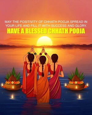 Chhath Puja celebration with women offering prayers to the sun god.
