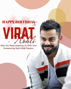 Birthday greeting for Virat Kohli, Indian cricketer