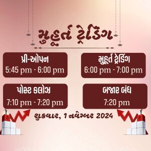 Muhurat Trading Schedule for Diwali 2024