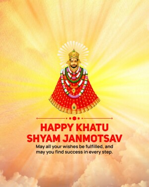Image depicting Lord Khatu Shyam for Janmotsav celebrations