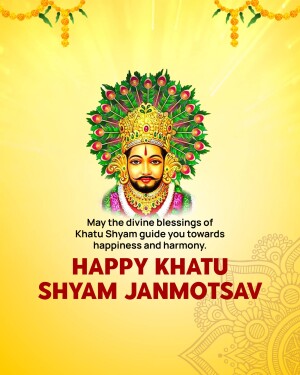Image depicting Lord Khatu Shyam for Janmotsav celebrations