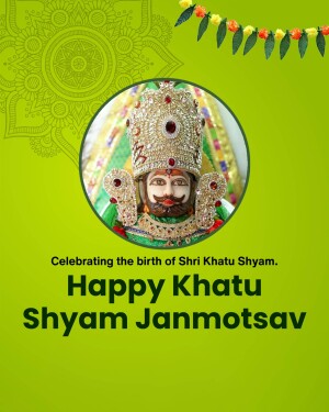 Image depicting Lord Khatu Shyam for Janmotsav celebrations