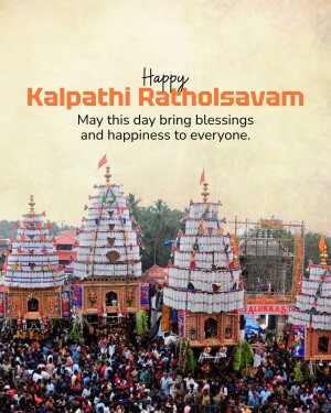 Image of decorated temple chariots during Kalpathri Ratholsavam festival