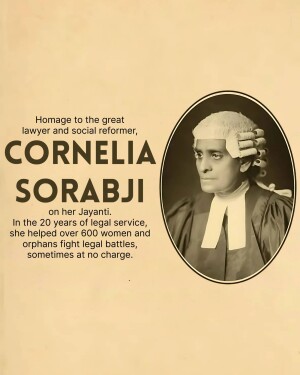 Portrait of Cornelia Sorabji, a pioneering Indian lawyer and social reformer.