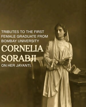 Portrait of Cornelia Sorabji, the first female graduate from Bombay University