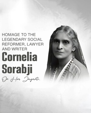 Black and white portrait of Cornelia Sorabji, a social reformer, lawyer, and writer.