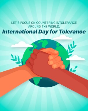 Hands shaking around the globe for International Day for Tolerance