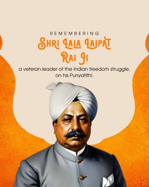Portrait of Lala Lajpat Rai, an Indian freedom fighter