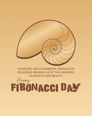Illustration of a nautilus shell representing the Fibonacci sequence and golden ratio.