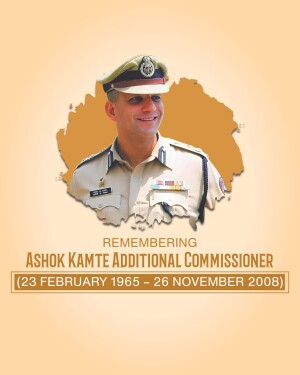 Portrait of Ashok Kamte, Additional Commissioner of Police