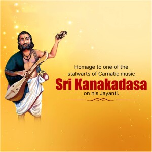 Portrait of Sri Kanakadasa, a prominent figure in Carnatic music