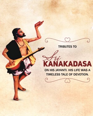 Portrait of Sri Kanakadasa, a revered saint and poet