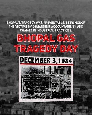 Commemorative image for the Bhopal Gas Tragedy, December 3, 1984