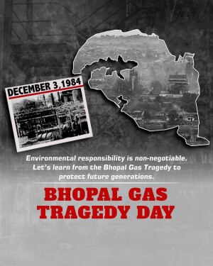 Commemorative image for the Bhopal Gas Tragedy of December 3, 1984