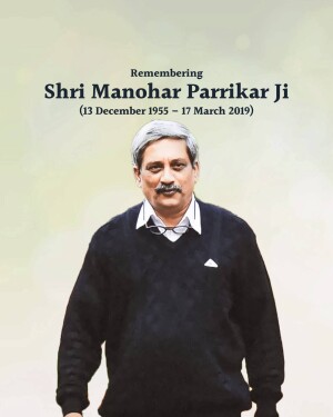 Portrait of Shri Manohar Parrikar, former Defence Minister of India