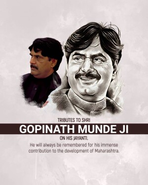 Portrait of Gopinath Munde Ji