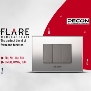 Pecon Flare Modular Plate - Silver Finish