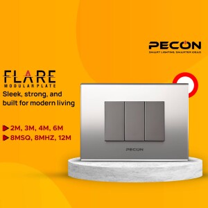 Pecon Flare Modular Plate - Sleek, modern switch design