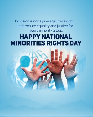 Image depicting diverse hands reaching up towards a globe with text promoting inclusion and equality.