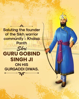 Guru Gobind Singh Gurgaddi Diwas Template
