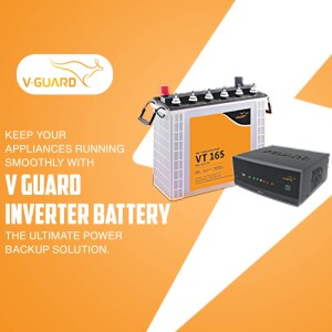 V-Guard Inverter Battery with Inverter Unit