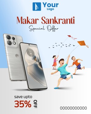 Makar Sankranti special offer on smartphones with kids flying kites