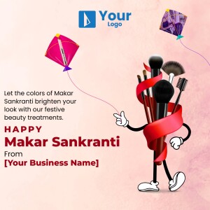 Makar Sankranti themed advertisement for beauty products