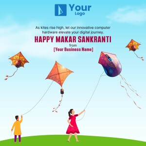 Makar Sankranti celebration with kites and children