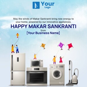 Makar Sankranti greeting with appliances