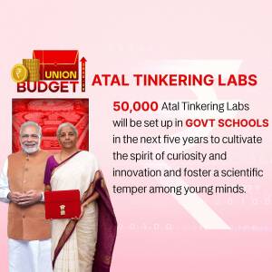 Union Budget 2025-24: Atal Tinkering Labs Initiative Image For Twitter