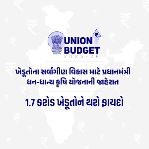 Image depicting the Union Budget 2025-26 announcement with the Indian flag and map.