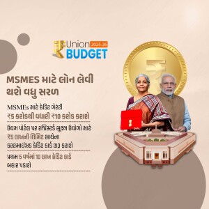 Image depicting Union Budget 2023-24 benefits for MSMEs with Finance Minister Nirmala Sitharaman and Prime Minister Narendra Modi.