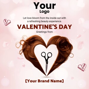 Valentine's Day Hair Salon Promotion Graphic For Instagram