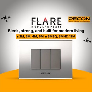 PECON Flare Modular Plate - Sleek and Modern Switch Design