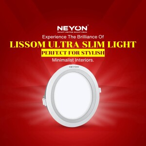 Neyon Lissom Ultra Slim Light on a red background