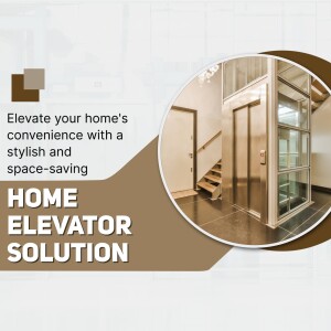 Modern home elevator in a contemporary interior