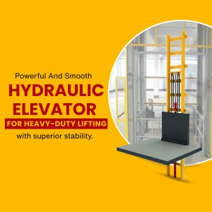 Image of a hydraulic elevator designed for heavy-duty lifting with superior stability.